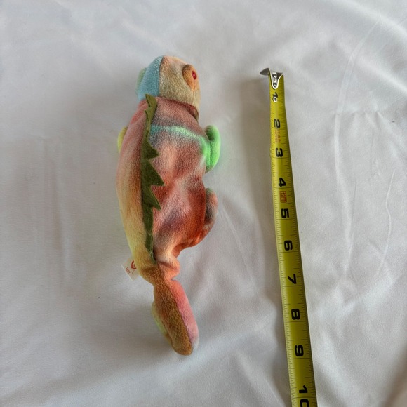 Ty Beanie Baby Iggy the Iguana 1997 Tie Dye Plush Reptile Collectible 4038 - Picture 5 of 5